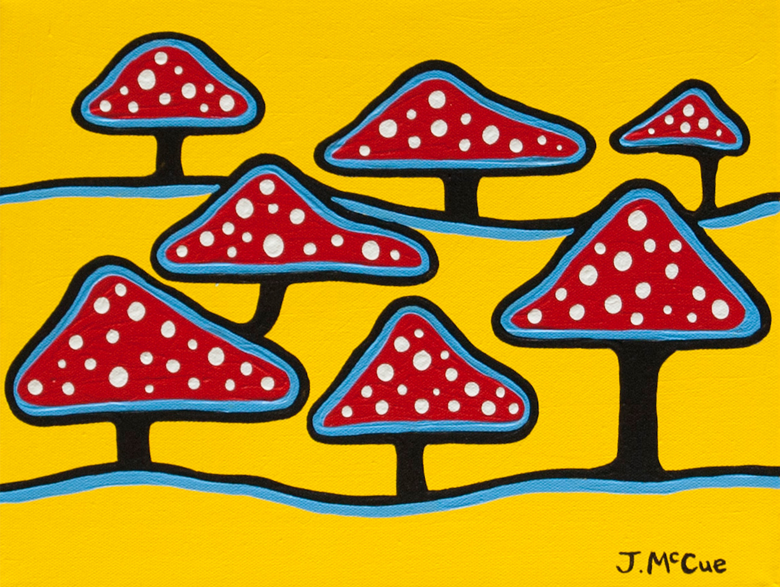 “Mushrooms” Acrylic on canvas 11” x 14”